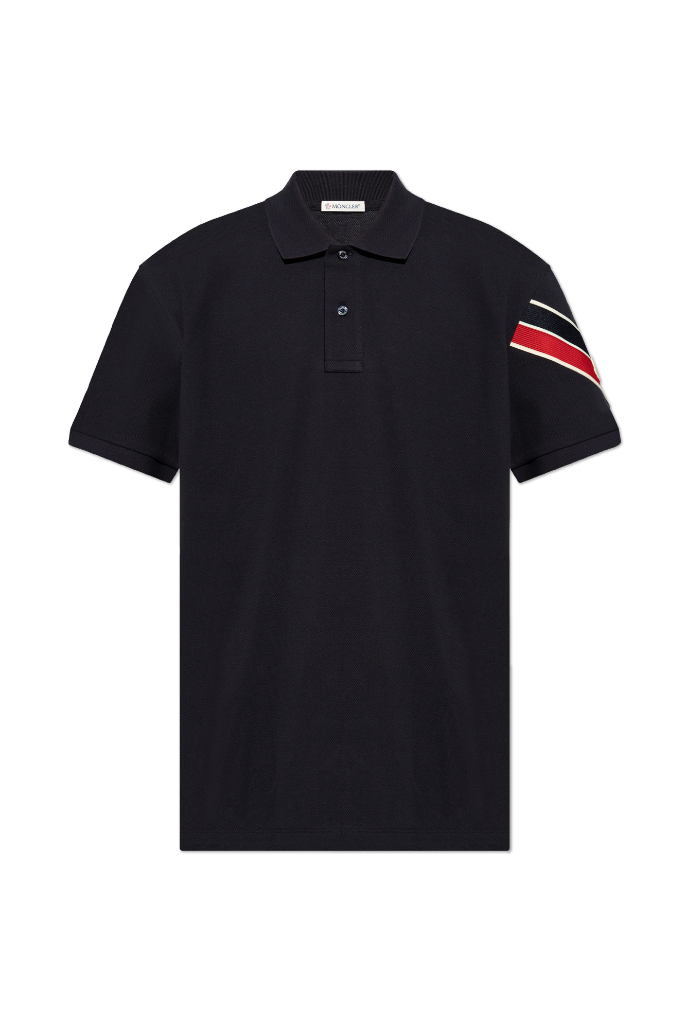 Navy blue Polo with logo Moncler office accessories polo shirts storage Books SchaferandweinerShops KY